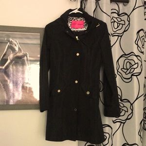 Betsy Johnson Raincoat with Gold Detailing XS